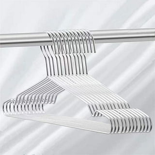 Wire Hangers in Bulk - 100 White Metal Hangers - 18 Inch Thin Standard Dry  Cleaner Coated Steel