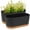 Black, variant on QCQHDU 2 Pack Plant Pot, Green Plastic Indoor Planter With Drainage Holes And Removable Base
