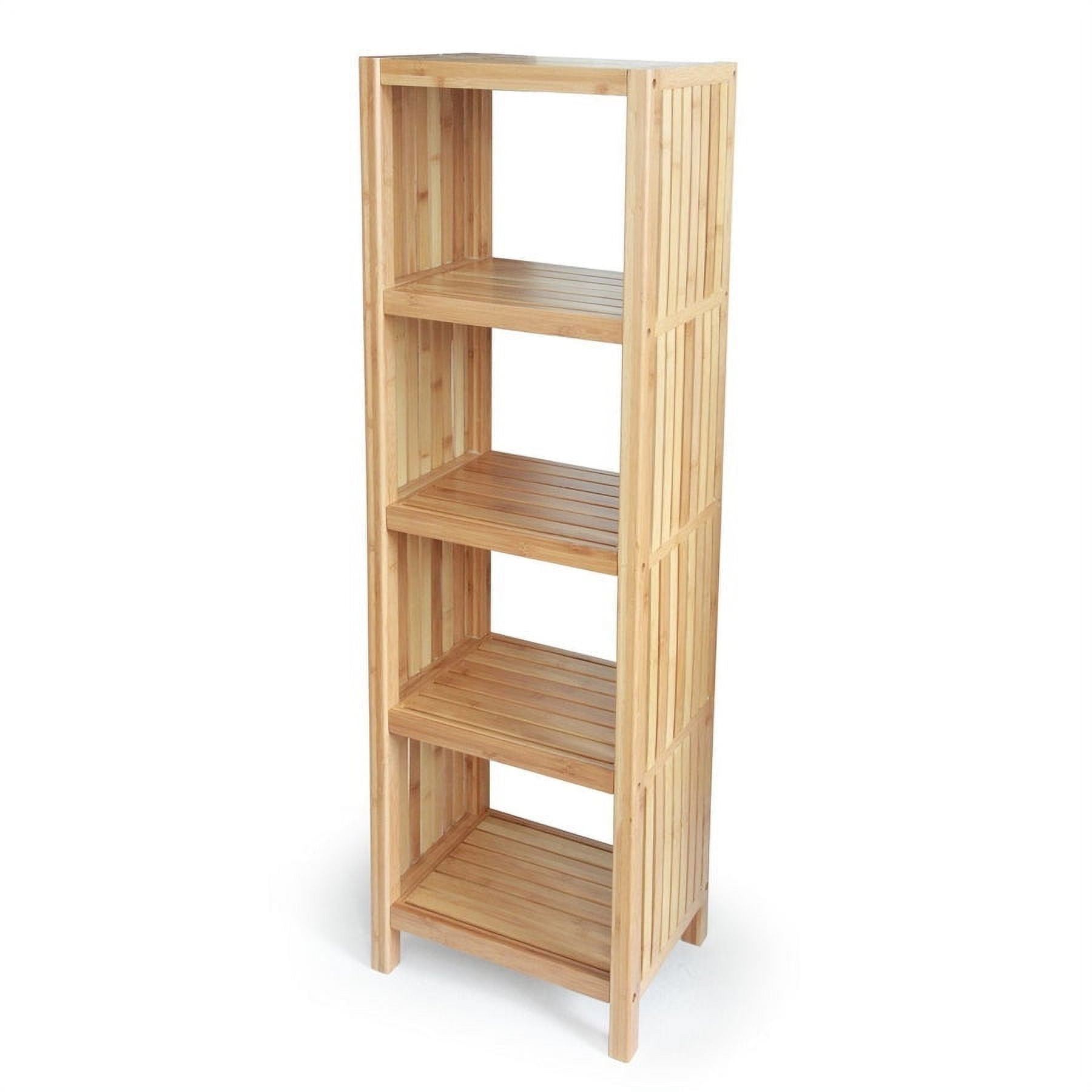 ToiletTree Products Bamboo Freestanding Organizing Shelf - Wooden Bathroom Shelf to Store Toiletries - Bamboo Shelf to Use in the Bathroom, Bedroom, and More - 5-Tier Shelf