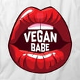 thumbnail image 2 of Vegan Babe T-Shirt | Cute Vegetarian White Tee Gift, 2 of 5