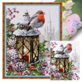 thumbnail image 1 of Hilo Algodón Bordado Punto Cruz Con Navideño Pájaros Nevados 11CT 40x55cm, 1 of 9