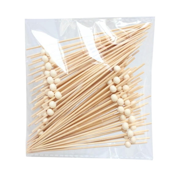 Yammee 200pcs Food Sticks Set Disposables Fruit Skewers Bamboos Toothpicks for Garnishing Elegant Party Skewers for Snacks