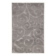 thumbnail image 3 of Unique Loom Floral Shag Collection Area Rug - Carved (5' 1" x 8' Rectangle Dark Gray), 3 of 7
