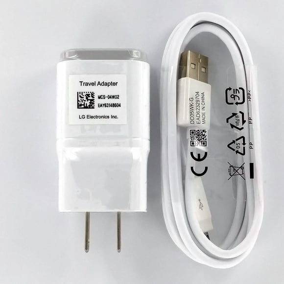 LG 1.8A USB Wall Charger Travel Adapter + 3.3Ft Mirco USB Cable for LG Flex, LG G2 G3 G4 Neuxs 4 5 X Power 1 2 3, White