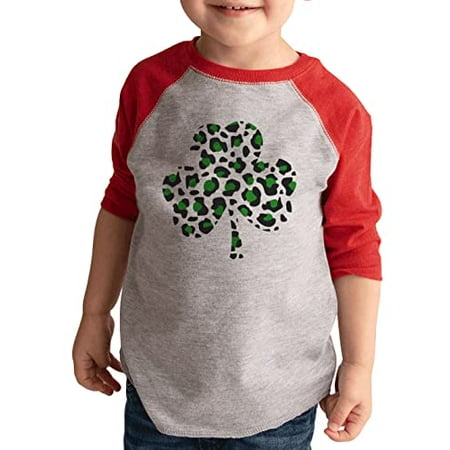

7 ate 9 Apparel Kids St. Patrick s Day Shirts - Leopard Shamrock Red Shirt 2T