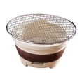 thumbnail image 4 of Estufa de carbón de arcilla de cerámica, estufa de barbacoa, parrilla de mesa multifuncional para acampar al aire libre para fiesta de té y senderismo , M con red shamjiam Estufa de carbón, 4 of 8