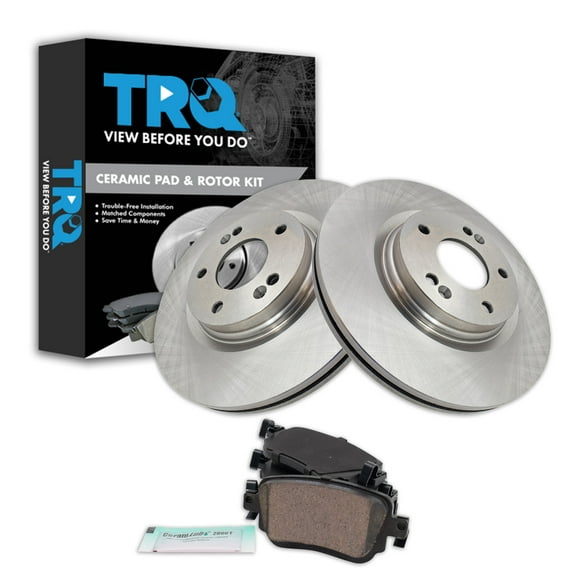 TRQ Front Brake Pad & Rotor Kit Brake Pads Brake Rotor Ceramic Fits Select 2017-2018 Hyundai Sonata 2018-2020 Kia Optima