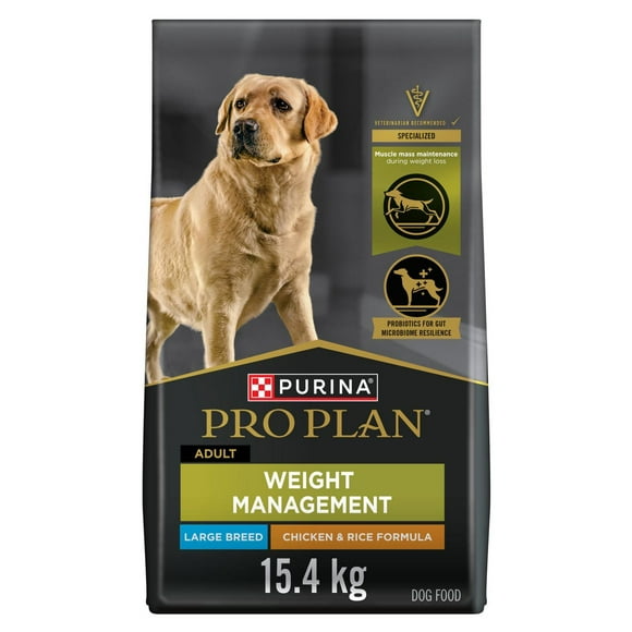 Purina Pro Plan Spécialisée Grandes Races Bouchées à la Viande Formule Poulet et Riz, Nourriture Sèche pour Chiens 15,4 kg