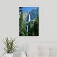 thumbnail image 3 of GREATBIGCANVAS Upper and Lower Yosemite Falls, Canvas Wall Art Print, Waterfall Home Decor Artwork, 16"x24", 3 of 8