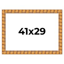 41x29 Frame Beige Real Wood Picture Frame Width 3 inches | Interior Frame Depth 0.5 inches |