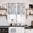thumbnail image 2 of 2 Panels Kitchen Tier Curtains 39 Inch Length, Nautical Grommets Window Treatment Curtain, Grey Anchor Rudder Compass Sailing Boat Thermal Curtains Drapes for Living Room/Bathroom, 2 of 9