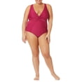 thumbnail image 5 of Terra and Sky Women's Plus Solid Crossback One Piece, 5 of 5