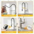thumbnail image 6 of Premium Stainless Steel Pull-Out Kitchen Faucet with Flexible Spray Head for Effortless Sink Tasks - Durable Design , Modern Touchless Infrared Sensor Kitchen Faucet Water-Saving & Hygienic Cooking, 6 of 12