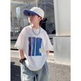 thumbnail image 2 of Boys' Summer T-Shirt - Cotton, Round Neck, Short Sleeve, Cartoon Print, Casual Style, 2 of 7