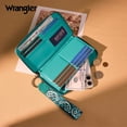 thumbnail image 5 of Wrangler Western Wallet for Women RFID Paisley Wristlet Purse with zipper, Turquoise, 5 of 7