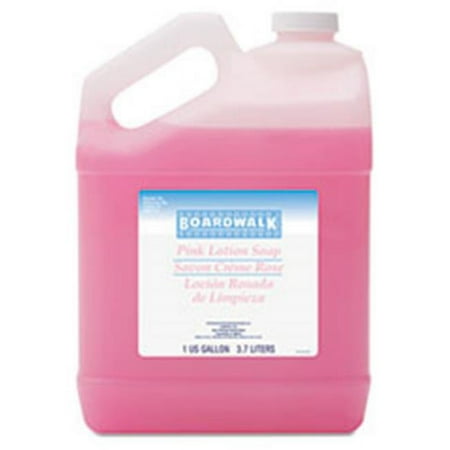 Boardwalk Paper 088-410 Mild Cleansing Pink Lotion Soap, Pleasant Scent, Liquid - 1 Gallon