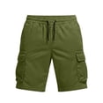 thumbnail image 5 of Men's Lightweight Casual Shorts Men's Hiking Shorts with Multi-pocket, Drawstring Waist Cargo Short Pants, Outdoor Workout Athletic Bottoms Green 3XL, 5 of 6