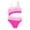 Pink, variant on Coerni Kids Girls Two Pieces Swimsuit Color Block Stripe Swimwear Summer Beach Bathing Suit Workout Athletic Rainbow Tankini Set