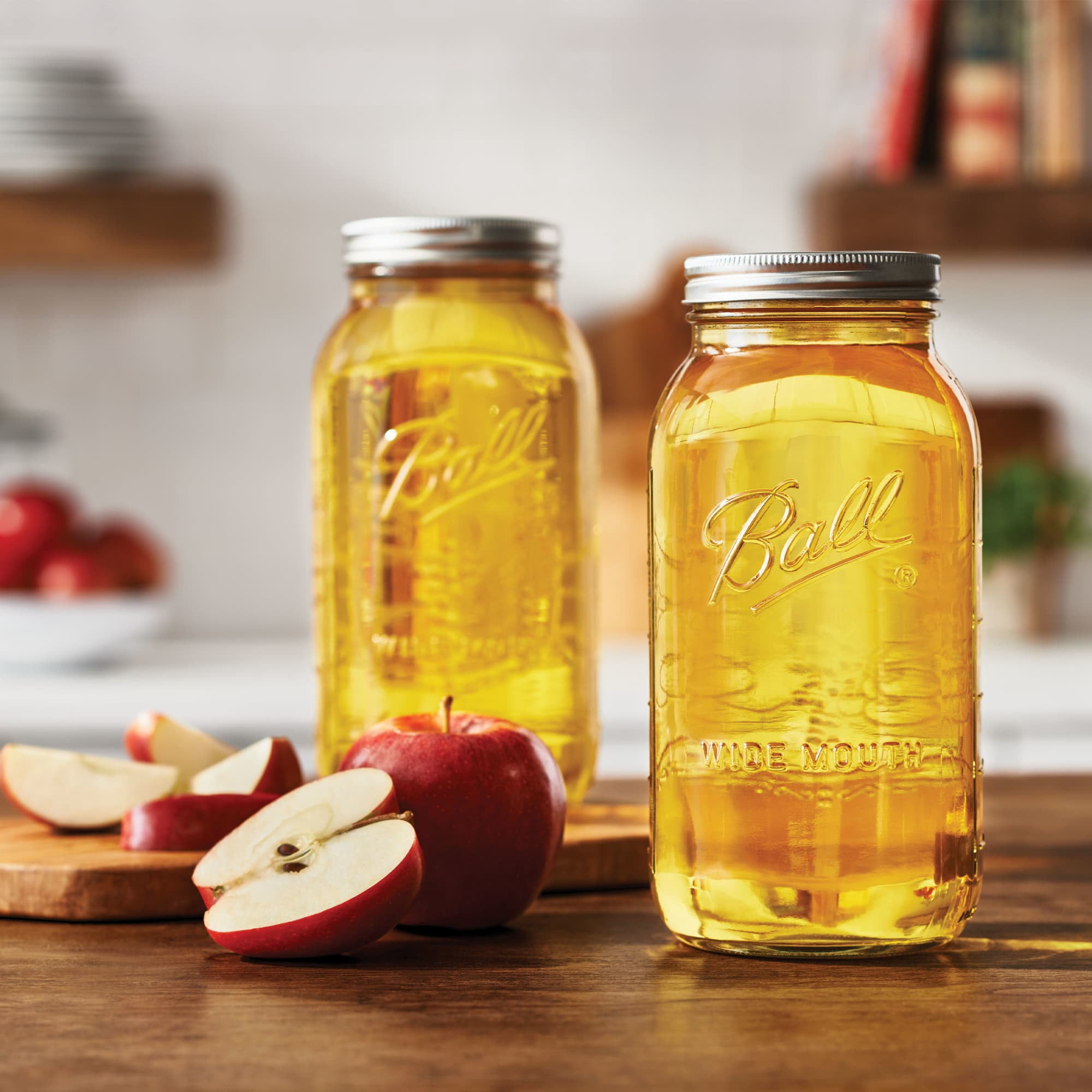 Ball Wide Mouth Half-Gallon 64-oz. Glass Mason Jar with Lid and Band