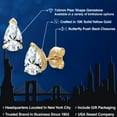thumbnail image 3 of Gem Stone King 10K Yellow Gold White Created Sapphire Stud Earrings for Women | 2.00 Cttw | Gemstone September Birthstone | Pear Shape 7X5MM, 3 of 7
