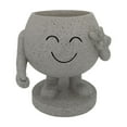 thumbnail image 1 of CSChome Pot de Fleurs Décoration Intérieure Extérieure Pot de Fleurs Visage Souriant Adorable Expression Pot de Plante Pot de Jardin en Résine, 1 of 6