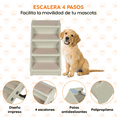 thumbnail image 2 of Escalera para Perro de 4 Pasos Antideslizante Plegable Gris, 2 of 8