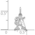 thumbnail image 4 of 14K White Gold 14Kw Diamond-Cut Letter A Initial Charm (13.08 X 9.51) Made In United States wch139-a, 4 of 6