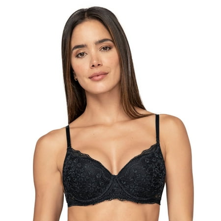 LeSensuel Lace Bra Light Padded Push Up Bra Multiway Straps Womens Bras with Underwire