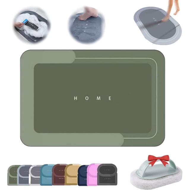 Alfombra de baño modernizada, alfombra de baño de secado rápido, alfombra mágica para baño, alfombra de baño absorbente, alfombra de baño de tierra de diatomeas, alfombra de ducha para piso de baño -