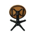 thumbnail image 4 of 30" Round Solid Wood Counter Height Pedestal Dining Table in Black/Cherry by International Concepts, 4 of 6