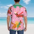 thumbnail image 4 of Fuzoiu Different Dogs Christmas Print Hawaiian Shirt for Men, Summer Beach Casual Short Sleeve Button Down Shirts, Men’s Beach Summer Shirts with Pocket,X-Large, 4 of 7