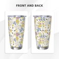 thumbnail image 3 of Salouo Wildflower Honeybee Print 20oz Tumbler with Lid,Stainless Steel Vacuum Insulated Tumbler Durable Insulated Coffee Mug Thermal Cup with Splash Proof Sliding Lid-Without Straw, 3 of 8