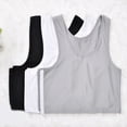 thumbnail image 4 of EIMELI Womens Tank Style Sports Bra Slim Flat Compression Bust Top Solid Color Sleeveless Tank Top, 4 of 6