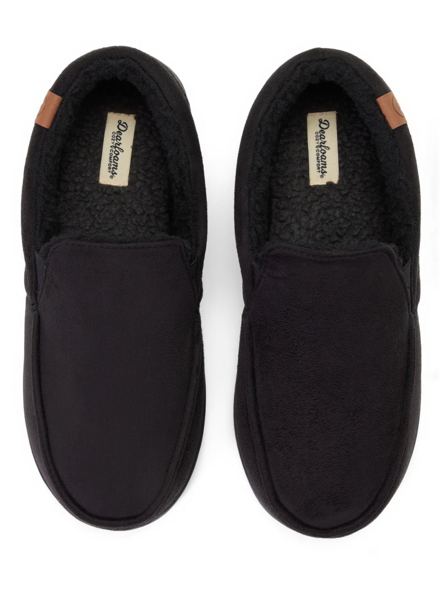 Dearfoams Cozy Comfort Cozy Men's Closed Back Slippers - Wide Width