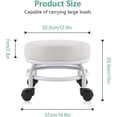 thumbnail image 2 of ANHXN Low Roller Seat PU Leather Rolling Stool with Wheels for Manicure, Mechanic,Home Office, Garage Shop, 2 of 13