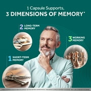 Neuriva Memory 3D Brain Supplements for Memory and Focus, Vitamin B12 & B6, Folic Acid, 50 Count Capsules