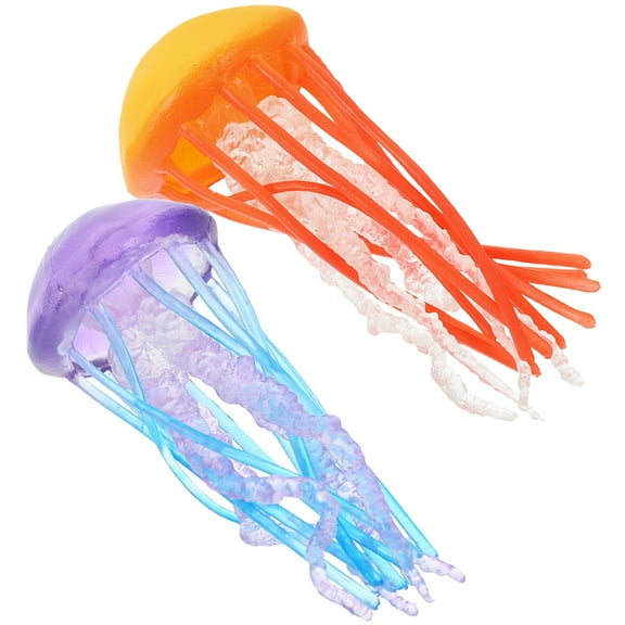 2pcs Realistic Simulation Science Prop Education Jellyfish Model Cognitive Jellyfish Toy Figure