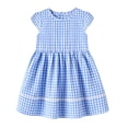 thumbnail image 5 of HILEELANG 3-13T Little/Big Girls Light Blue Gingham 100% Cotton Dress Size 10-11T, 5 of 8