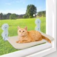 thumbnail image 3 of Cat Window Perch – Foldable Cordless Hammock, Breathable Mesh, 4 Strong Suction Cups for Sunbathing and Entertainment, 3 of 8