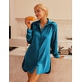 thumbnail image 3 of Ekouaer Womens Nightgowns & Sleepshirts Satin Sleepshirt Ladies Sleepwear Bridesmaid Getting Ready Outfit, 3 of 6