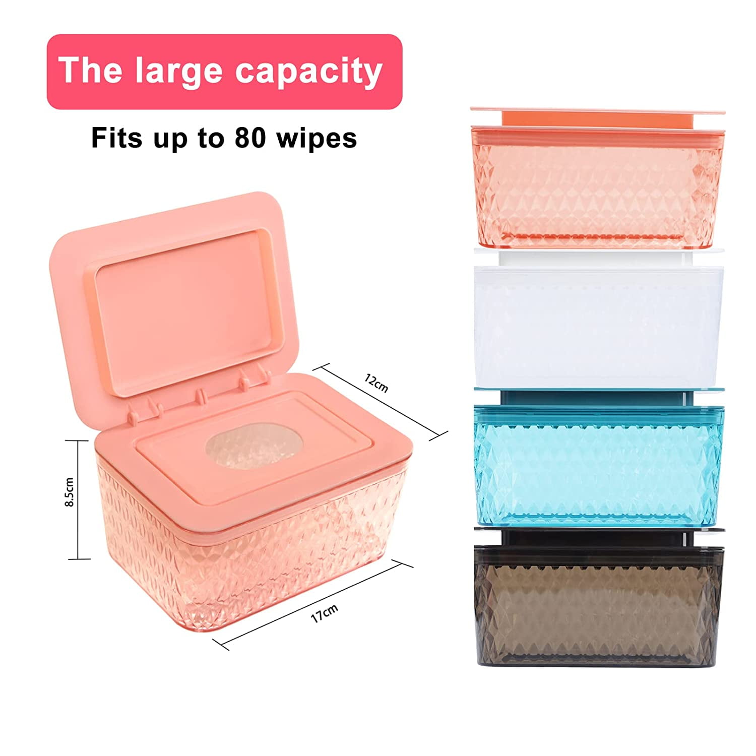 Hswt Wipes Dispenser Seal-Designed Wipe Dispenser Holder Wipes Case Box for Bathroom Keep Wipes Fresh