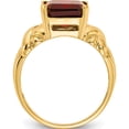 thumbnail image 2 of 14K Yellow Gold 11X9mm Emerald Cut Garnet Ring (Size 7.5) Made In United States y4533ga, 2 of 5
