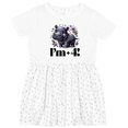 thumbnail image 3 of Inktastic 4th Birthday Hippo 4 Year Old Girl Girls Toddler Dress, 3 of 5