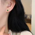 thumbnail image 2 of 18G Tiny Round Cat's Eye Stud Earrings for Women 925 Sterling Silver Post Pin Hypoallergenic Dainty Circle Small Cartilage Studs Cute Piercing Jewelry, 2 of 12