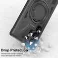 thumbnail image 3 of Samsung Galaxy S24 Ultra Case with Kickstand  Grade Drop Phone Case with 360°Rotate Magnetic Ring Stand for Galaxy S24 Ultra 6.8 inch - Black, 3 of 7