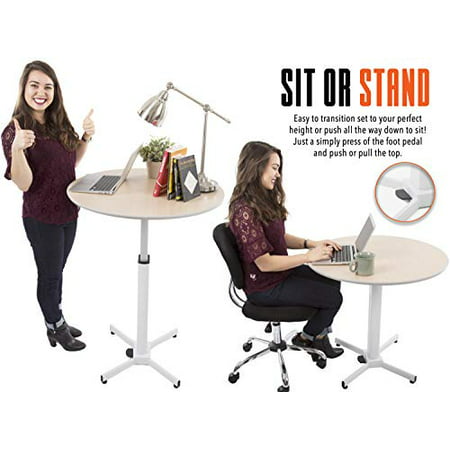 Adjustable Height Multifunctional Round, How To Use A Round Table As Desk