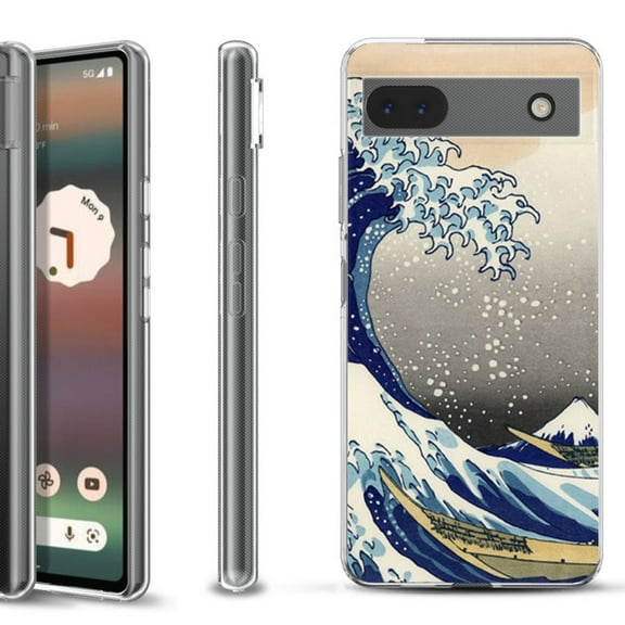Slim-Fit Gel TPU Phone Case for Google Pixel 6a, by OneToughShield ® - Great Wave