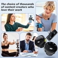 thumbnail image 6 of Wireless Lavalier Microphone Compatible for iPhone, Android Mini 2.4GHz Clip-On Mic with Noise Cancellation, 50m Range, 15H Battery, Plug & Play for Vlogging, YouTube, TikTok, Live Streaming, 6 of 11
