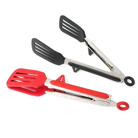 

ADVEN 9 Inch Silicone Food Clip Food Tong Non-slip Silicone Clamp Dessert Clip Cooking Tong Clip Clamp Salad Serving Bbq Kitchen Tools