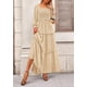 thumbnail image 4 of Vestido PRETTYGARDEN Maxi Beige con Escote Cuadrado y Fruncido en Tela Swiss Dot Talla S, 4 of 8